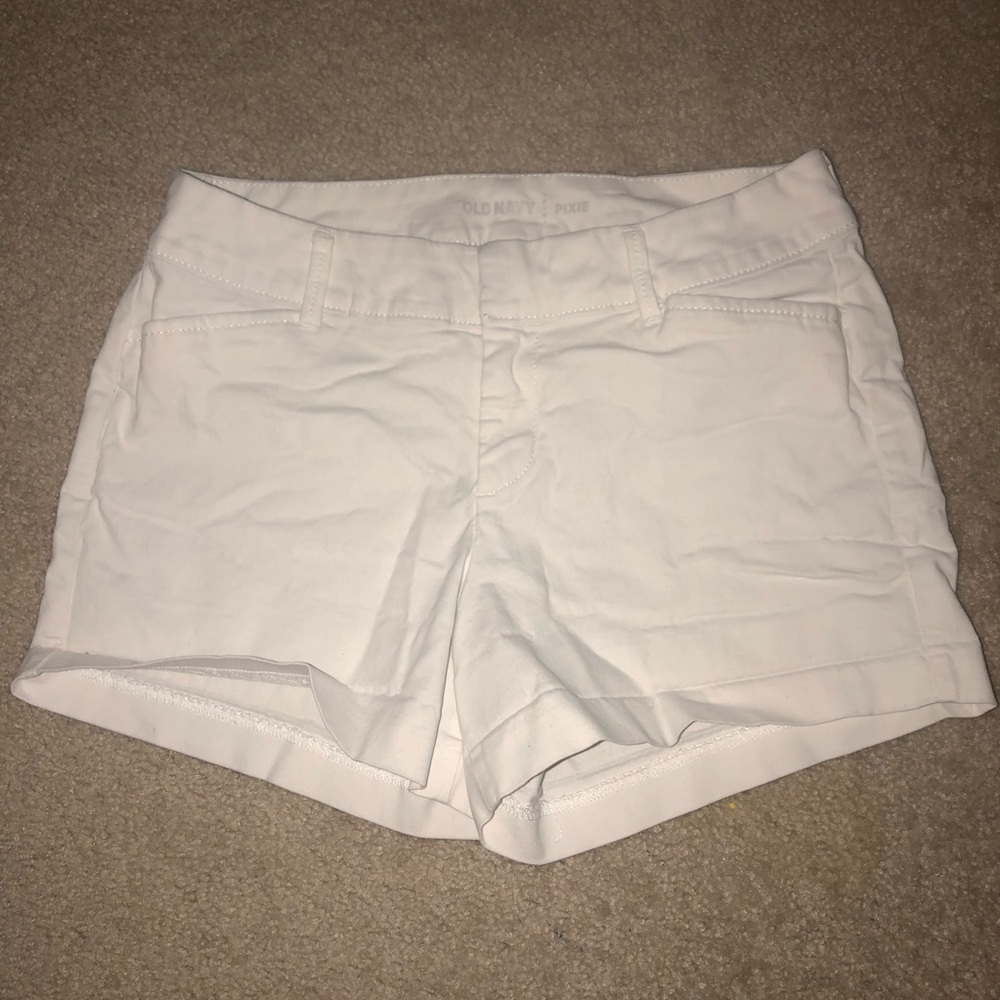 White Old Navy Pixie Chino Shorts